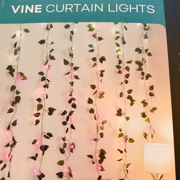 Vine Curtain Lights 66 White, Pink & Purple, 6 Strands of LED Lights. - Picture 6 of 9